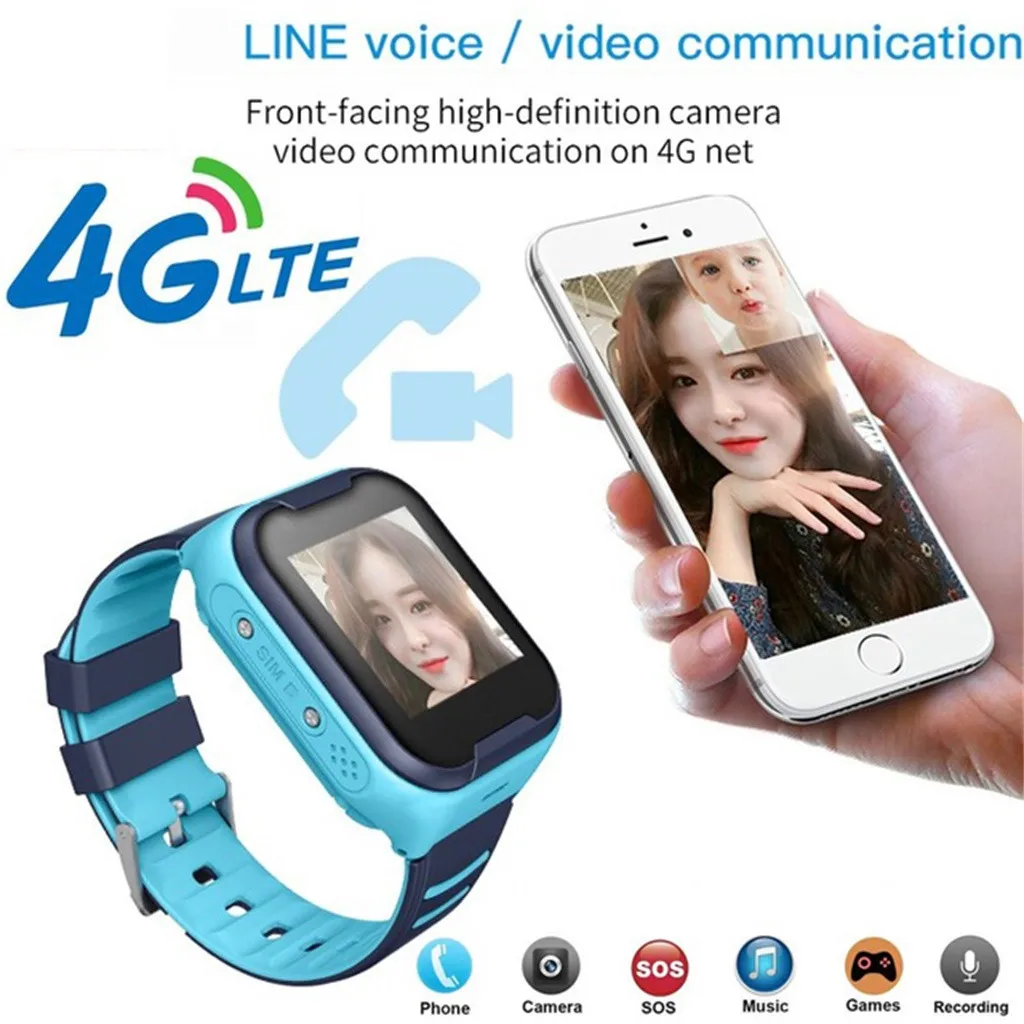 

2019 High Quality Kids Smart Watch 4G Wifi GPS Tracker Watch Phone SOS Alarm Clock Camera Location tracking 723/