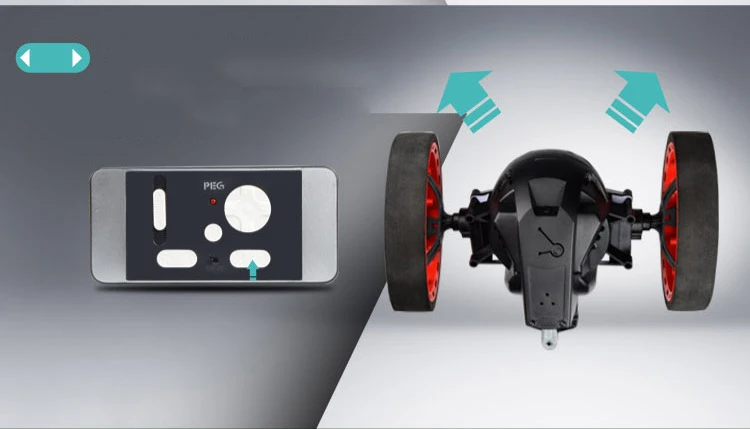 2,4 г RC Bounce автомобиль с прыжком светодиодный свет музыка автоматическая балансировка вертикальной прогулки дистанционное управление робот автомобиль игрушки подарки для детей