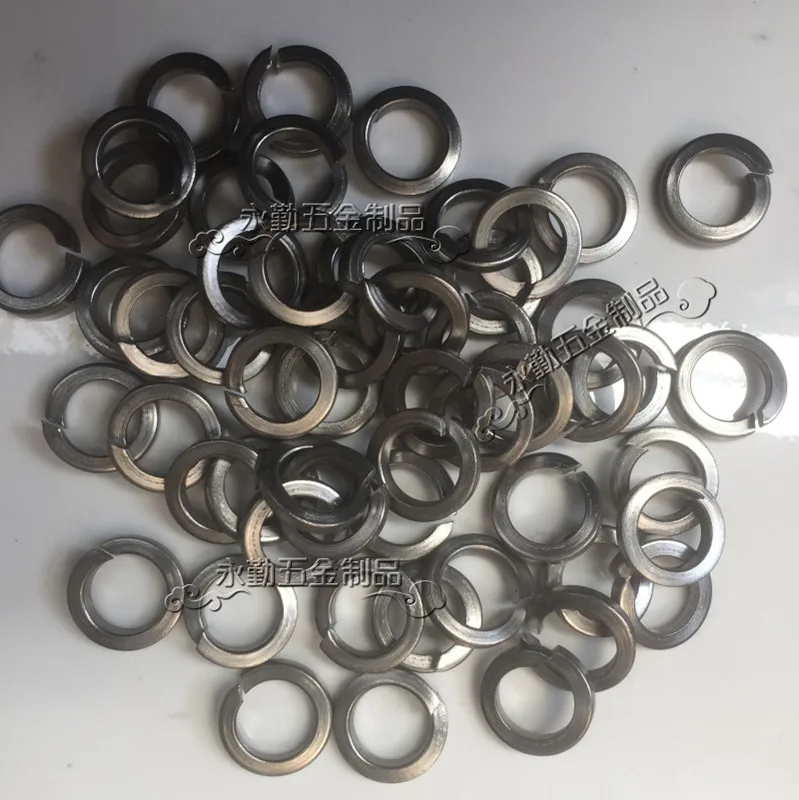 50pcs/lot Titanium spring washer Ti washers GR2 M3 M4 M5 M6 M8 M10 M12