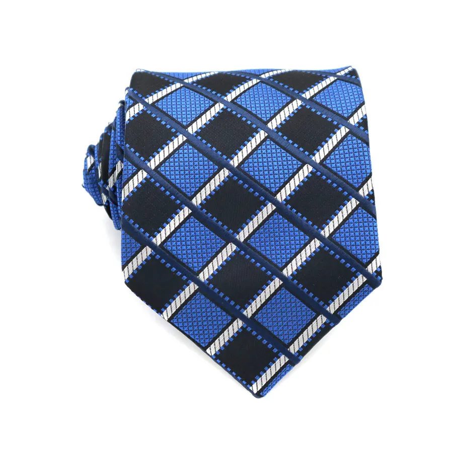Высококачественный мужской галстук 8 см оплаченные чеки шелковые галстуки жаккардовые тканые шеи мужские Галстуки формальный деловой галстук для свадебной вечеринки - Цвет: GLT-46