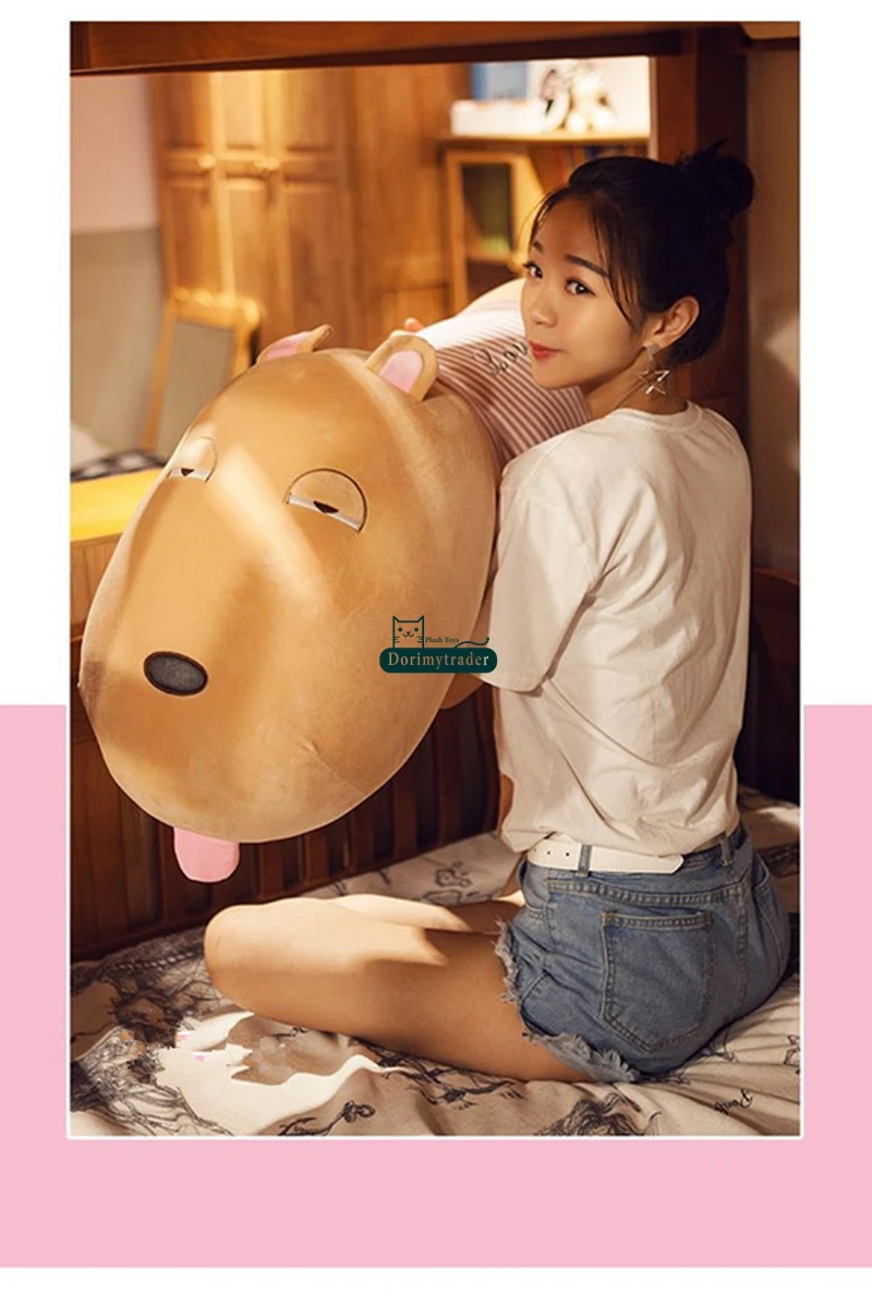 Dorimytrader cuddly cartoon dog plush toy stuffed soft animals dogs pillow anime doll present for kids and adult 37inch 95cm DY61772 (19)