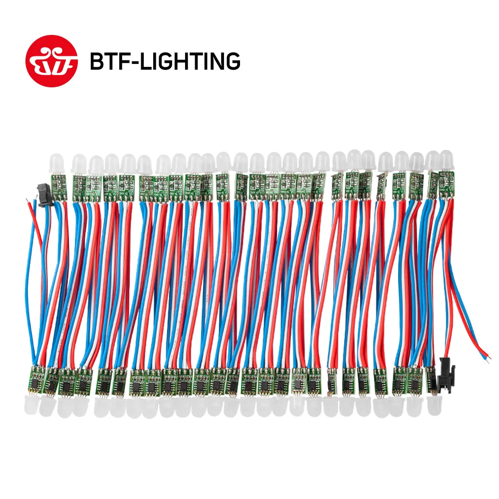 

50pcs/100pcs WS2811 DC 5V/12V Black/Green/RWB Wire; LED Module Pixels String, Addressable, non waterproof IP30