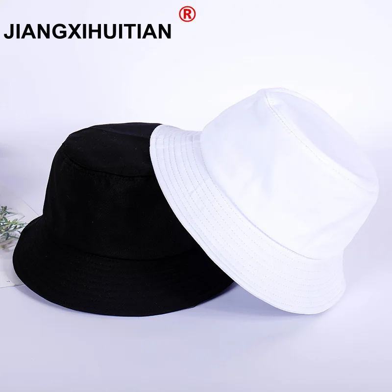 Vente Chaude 7 Solide Couleurs Seau Chapeaux pour Femmes Hommes Панама Seau cap Femmes Chapeau