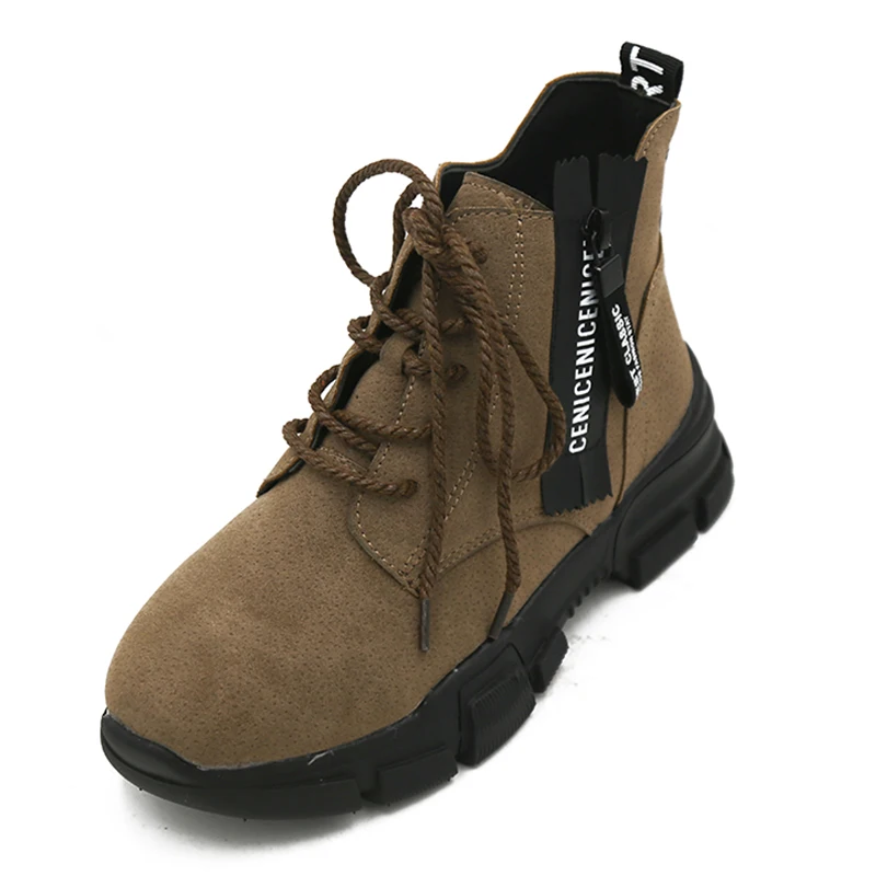 

Moxxy 2018 Black Sneakers Women Lace Up Platform Ladies Ankle Boots Autumn Winter Shoes Woman Leather Flat Creeper Hiking Shoes