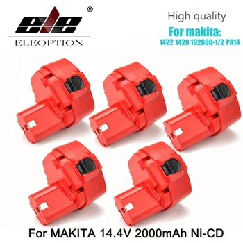 

5PCS/Lot 14.4 Volt 2000mAh NI-CD Power Tool Battery for MAKITA 14.4V Battery for Makita 1422,1420,192600-1, 193985-8, 194172-2