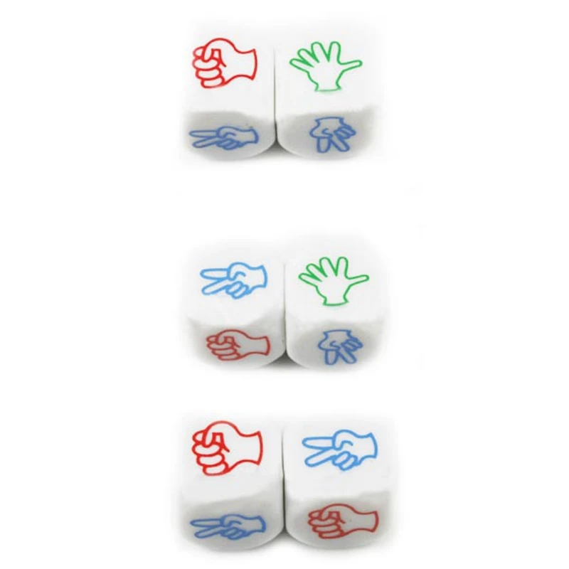 

Funny 2PCS Finger guessing Game Dice Rock Paper Scissors Game Toys Scissors Stone Boson Family Party Games