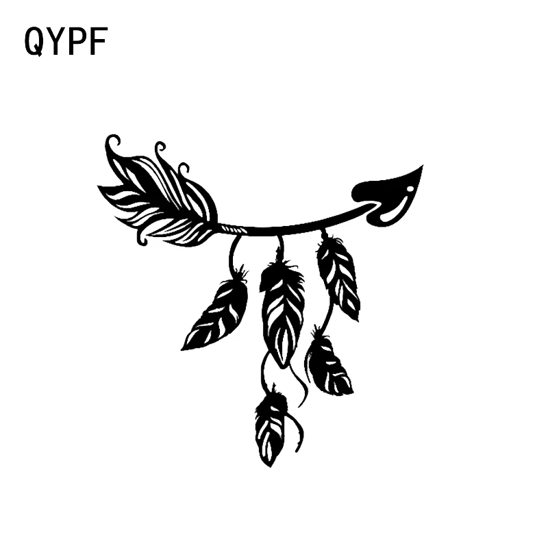 QYPF 12 7*13 см Забавный перо стрельба из лука охотничий декор наклейка для Автомобиля