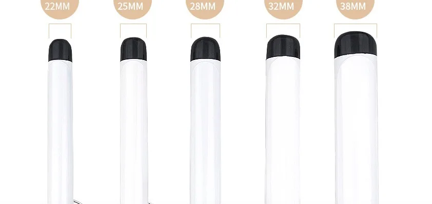 LED Professional Electric Hair Curling Irons Tourmaline Ceramic Hair Curler Styling Tools Five  size Barrel1