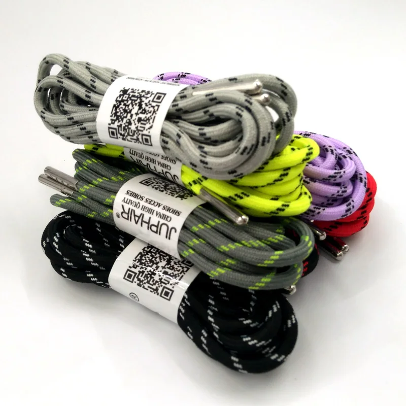3Pairs Outdoor Sport Casual Round Shoelaces Sneaker Shoes Laces Boots Athletic  String Unisex Rope Athletic Metal Head Shoelaces
