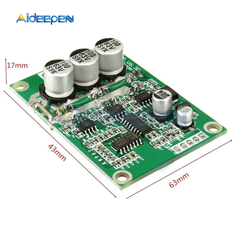 DC 12V 36V 500W PWM бесщеточный Скорость мотор регулировки Управление Без Холла BLDC