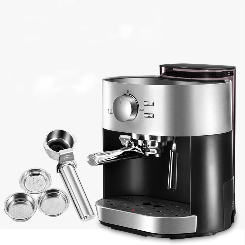 Coffee Machine Semi-automatic Italian Steam Type Milk Foam 15Bar Pump Pressure Transparent Water Tank