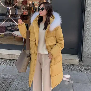 

2019 New Long Parkas Female Womens Winter Jacket Coat Thick Cotton Warm Jacket Womens Outwear Parkas Plus Size Fur Coat