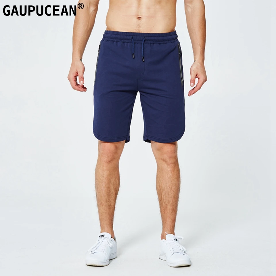 95% хлопок + 5% спандекс эластичные летние пляжные мужские Шорты повседневные молнии карманы эластичная резинка на талии темно-синие мужские