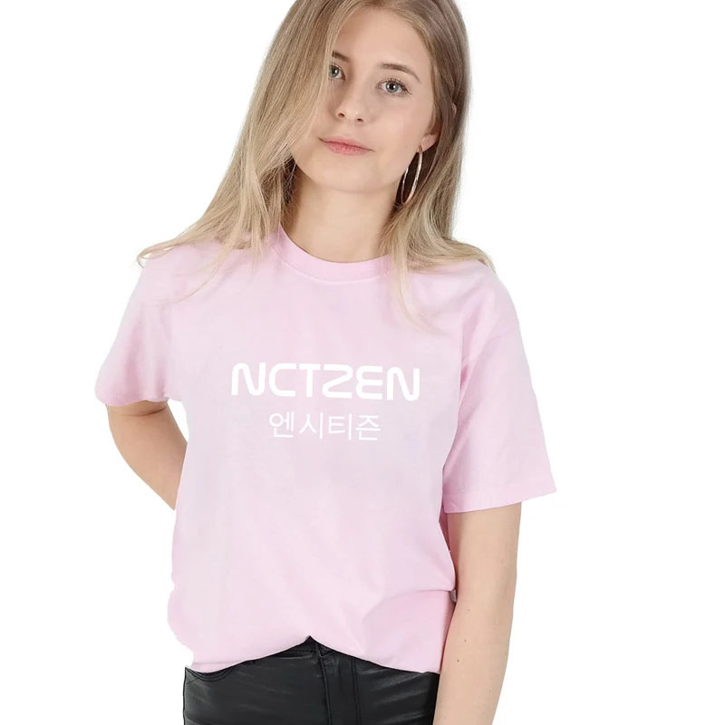 NCTZEN Camiseta de las mujeres de algodón de manga corta T-Shirt, camisa de moda de verano de Camiseta Mujer KPOP NCT Fandom Taeyong Kpop Tops