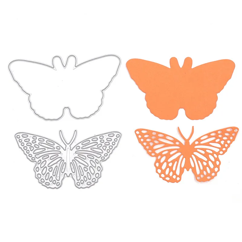 

2Pcs/lot New Metal Butterfly Cutting Dies For DIY Scrapbooking Album Decorative Embossing Folder Paper Cards