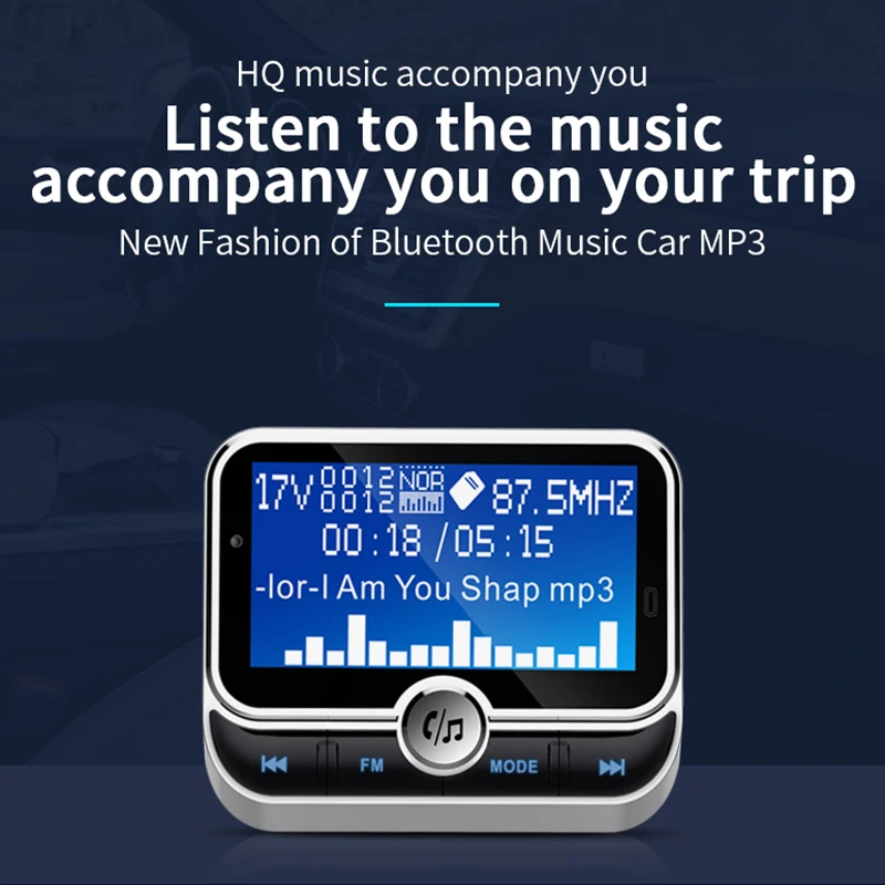 BC32 автомобильный Bluetooth громкой связи FM радио U диск/TF карта/AUX play EQ режим mp3 плеер 7