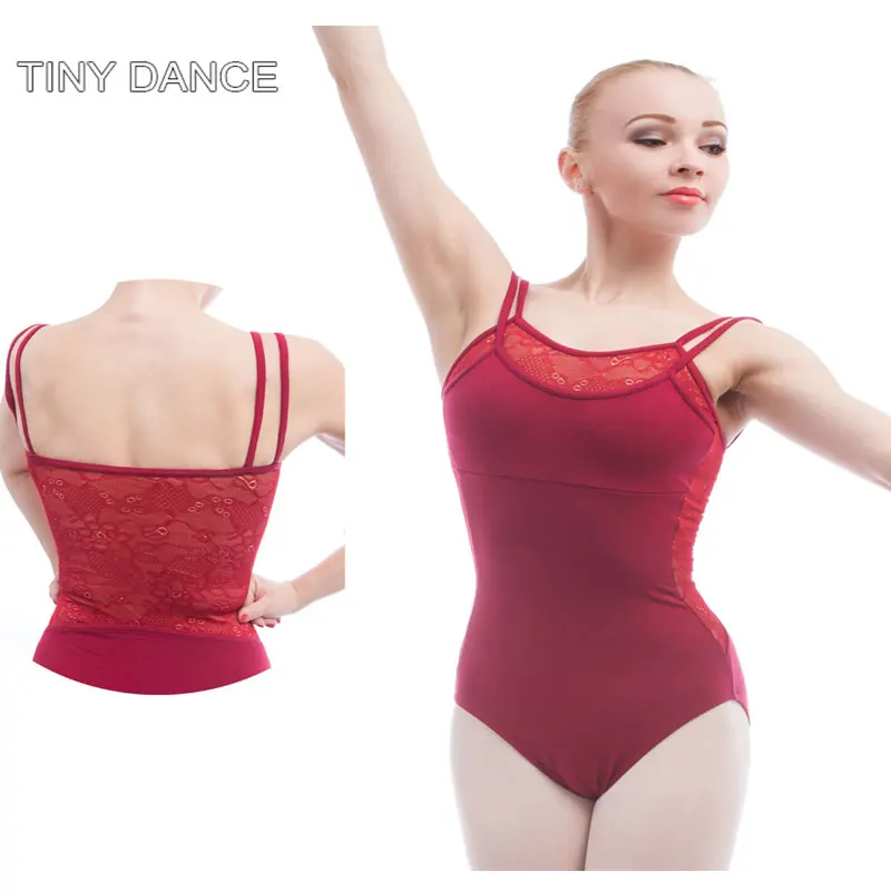 red lace leotard