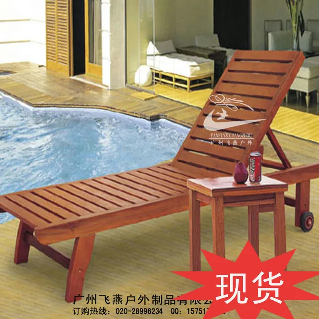 Wooden Outdoor Folding Chair Beach Bed Wooden Outdoor Folding Chair Beach Bed Recliner Fold Thickening