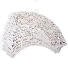 12 шт. Облака Pattern Выдалбливают торт Бумага обертку Кекс Свадебный декор белый 8*5*5 см