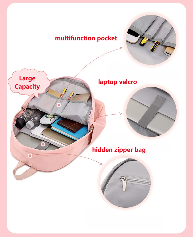 WINNER 2018 Hot Sale Style Bookbags Women Backpack Travel Bags Student School Bag Girl Backpacks Fashion Travel Rucksack Mochila (5)