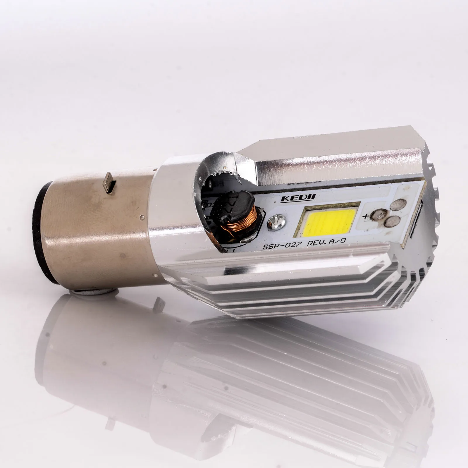 1pc H6 BA20D DC 6V-80V 12W COB LED Motorcycle Hi/Lo Beam Headlight Bulb White