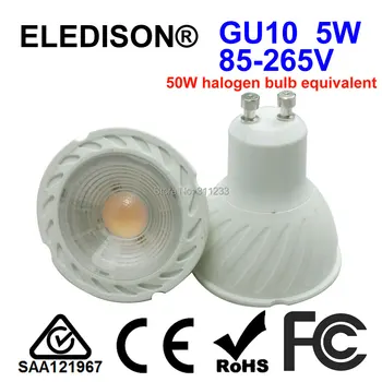 

GU10 Light LED 5W 50mm Same as 50W Halogen Spot Light Energy Saving A+ Anti-Glare Home Night Light Gallery Lighting Bulb