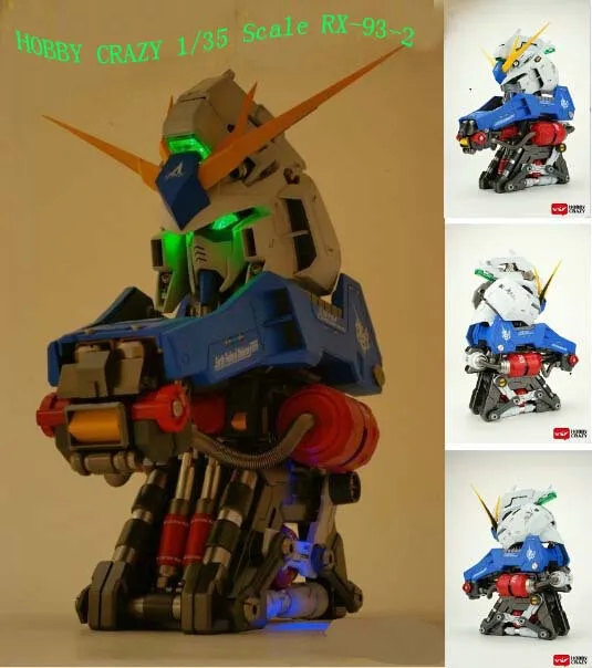 

1/35 Scale RX-93-2 Hi-V High Nu Gundam Head PVC Action Figures Children's Birthday Gift Collection Handsel Orange Exoskeleton