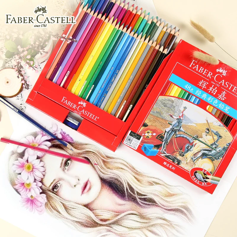 

FABER-CASTELL 24/36/48 Colors Pencils Colored Stationery Colored Drawing Painting Pencils Sketch School Crayons Supplie s