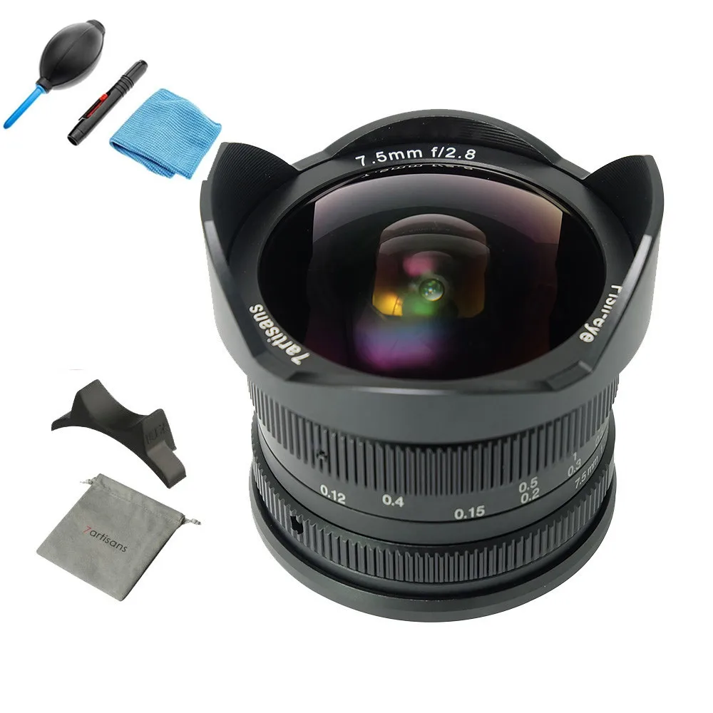 

7artisans 7.5mm f2.8 Fisheye Lens APS-C Manual Fixed Lens For Sony E Mount A1 A7 A7II A7R A7RII A7S A7SII A6500 A6300 A5100