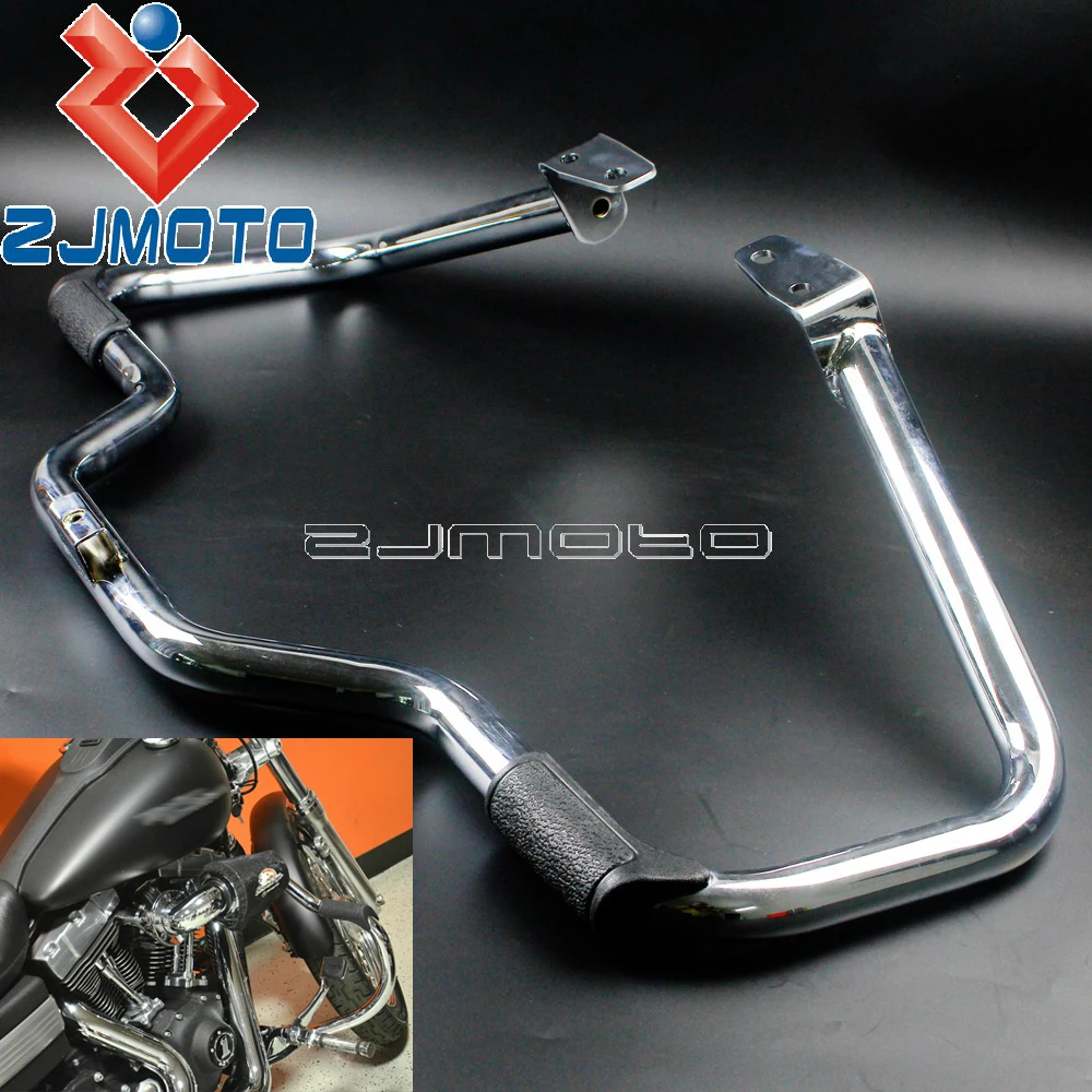 

Chrome Highway Mustache Crash Bar Engine Guard For Harley Dyna FXD 2006-2017 Street Bob Fat Bob Low Rider Wide Glide FXDL FXDWG