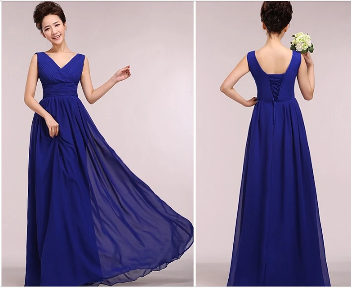 royal blue chiffon dress