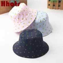 Панама с ананасом для женщин, уличная Рыбацкая пляжная шляпа от солнца с фруктовым принтом, женская летняя Панама в стиле хип-хоп, Рыбацкая шляпа Bob