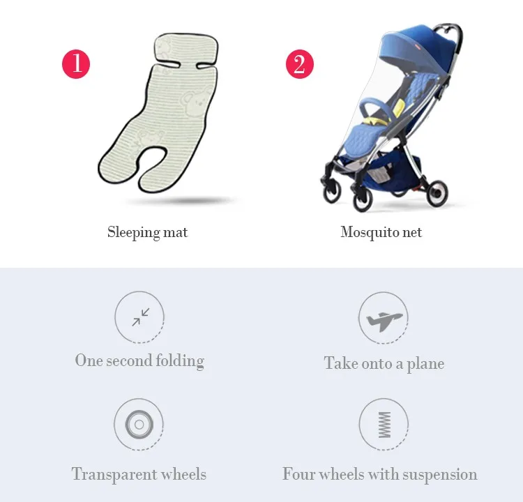 Kidstravel Baby Stroller ultra-lightweight folding Bebek Arabasi Poussette Baby Car portable on the airplane