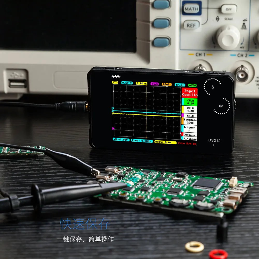 Мини DS211 DS212 1 МГц карман 8 Мб портативный, автомобильный Osciloscope нано Карманный ЖК-дисплей Цифровой мультиметр-осциллограф