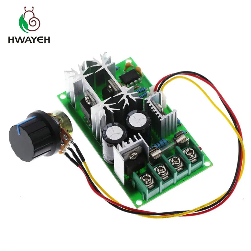 DC10 60V 12V 24V регулятор скорости двигателя PWM контроллер Переключатель 20A тока модуль