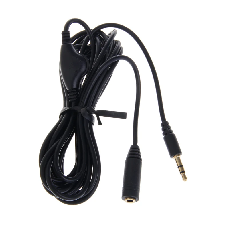 

3M 3.5mm M/F Stereo Audio Headphone Aux Extension Cord Cable With Volume Control