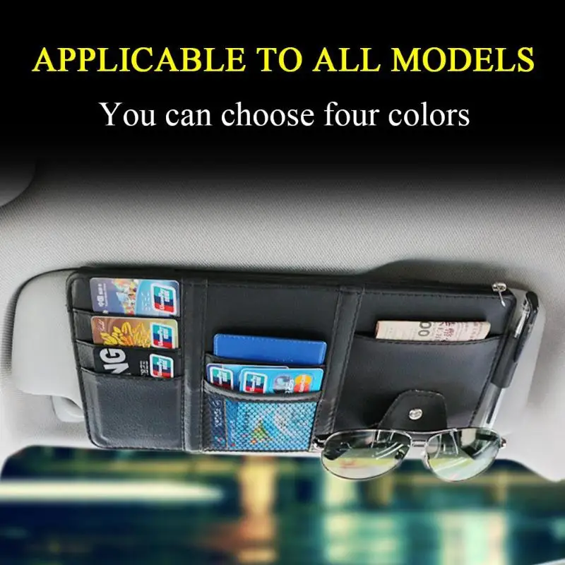 Universal Car Auto Visor Organizer Holder Storage Bag TydyingCase for Card Glasses Car Accessories Visor Multifunctional Storage