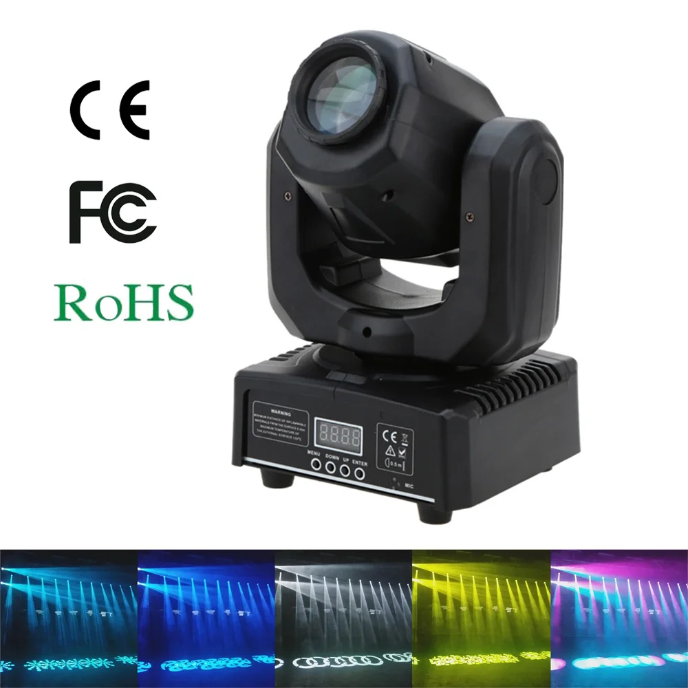 7 Colors 30W DMX512 Head Moving Sound Control 9 / 11 Channels Rainbow Changing Light LED Stage Pattern Lamp for Disco KTV Party