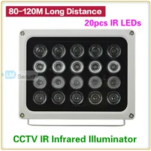 Lihmsek высококлассный дальний 80-120 м 20 шт. высокомощный ИК светодиодный светильник, инфракрасный вспомогательный светильник для камеры видеонаблюдения LPR ANPR