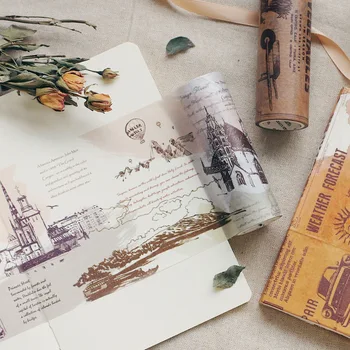 

1pcs Letter of Lovers and Paper Tapes Extra Wide Plant Vintage Tape Classic Pocket Decoration Series 8