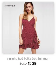 yinlinh Red Polka Dot Summer Dress Short Sleeve V Neck Sexy Mini Dress Women Sash Slim Waist Irregular Ruffles pea Vestidos 304