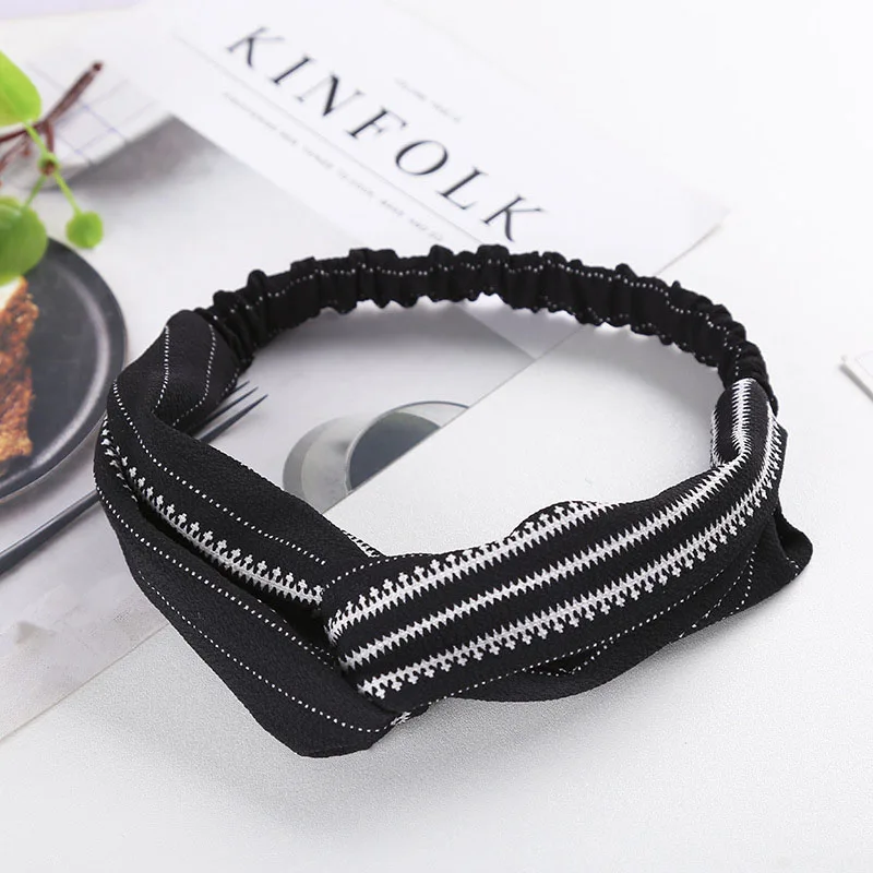 style 6 02 Хлопковая женская повязка на голову, тюрбан, одноцветная повязка на голову с узлом для девочек, аксессуары для волос, витая Женская повязка для макияжа, эластичные резинки для волос, повязка на голову - Цвет: style 6 02