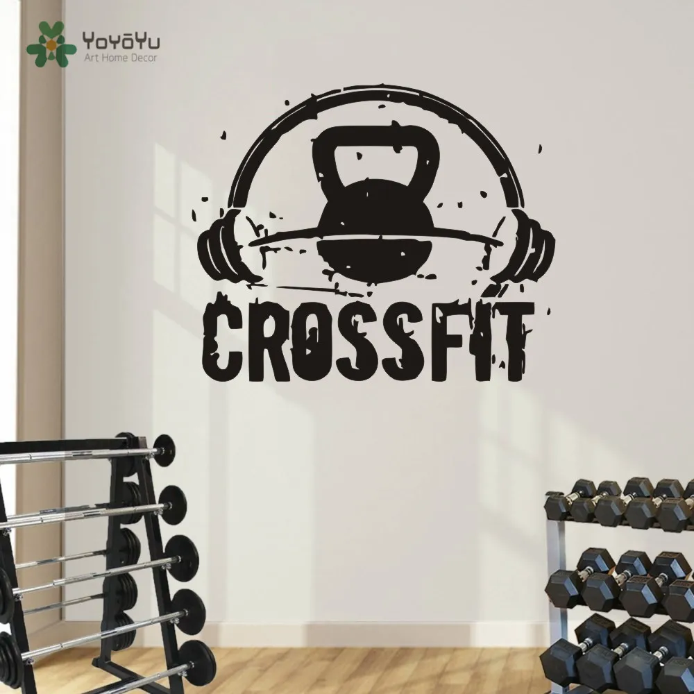 Art Curving Sport Wall Decals Vinyl Home Decor Sticker Sport Health Decal Mural Crossfit Decor Bedroom Interior Decor NY-147