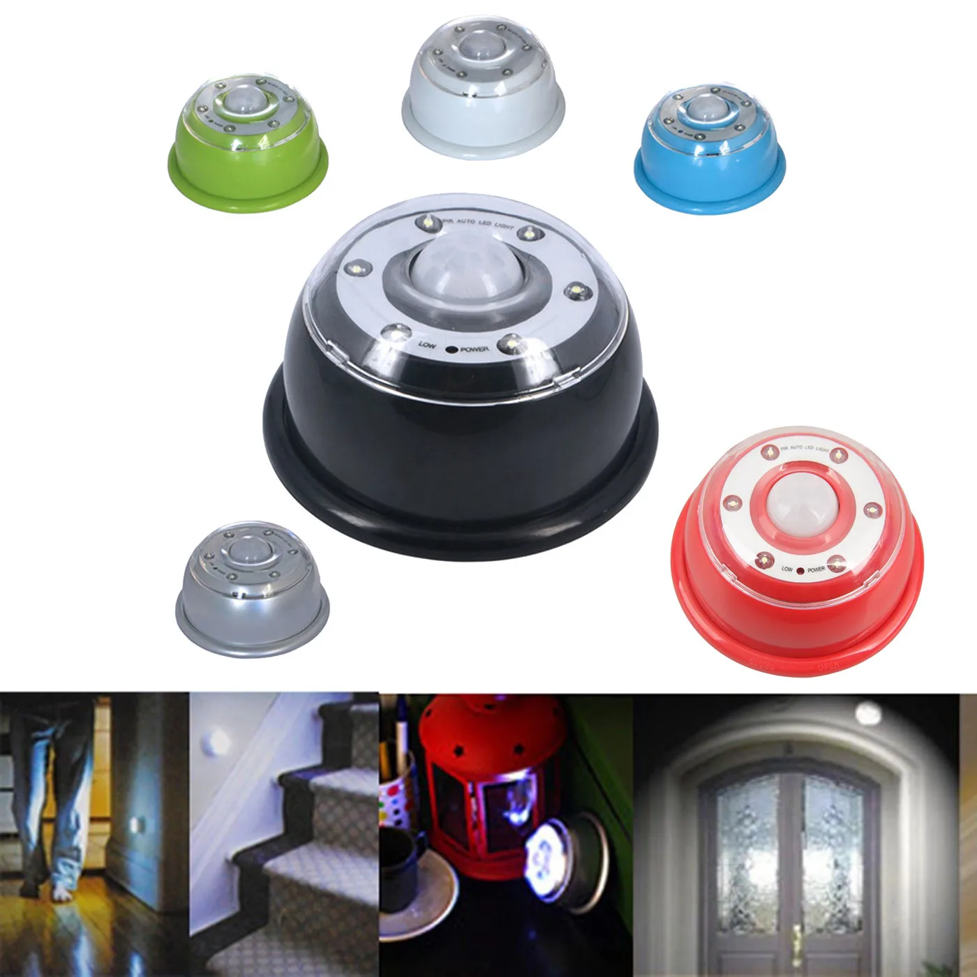 

PIR Auto Sensor Motion Detector Lamp 6 LEDs Light Wireless Infrared Home Outdoor Bedroom College Dorm Table Small Multifunction