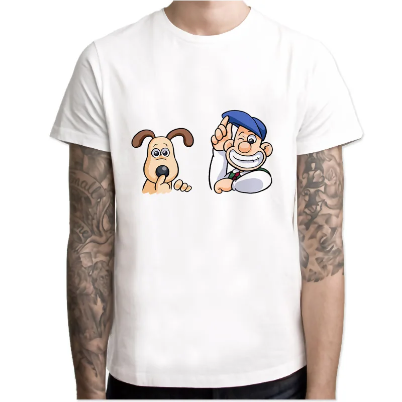 peter sallis wallace and gromit 2017 t shirt male New Summer T shirt