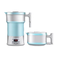 Электрический чайник, силиконовый, складной, портативный, для путешествий, изоляция, нагрев горячей воды, котел, регулируемое напряжение, чайник, подогреватель молока