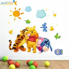 Winnie the Pooh friends wall stickers for kids rooms zooyoo2006 decorative sticker adesivo de parede removable pvc wall decal
