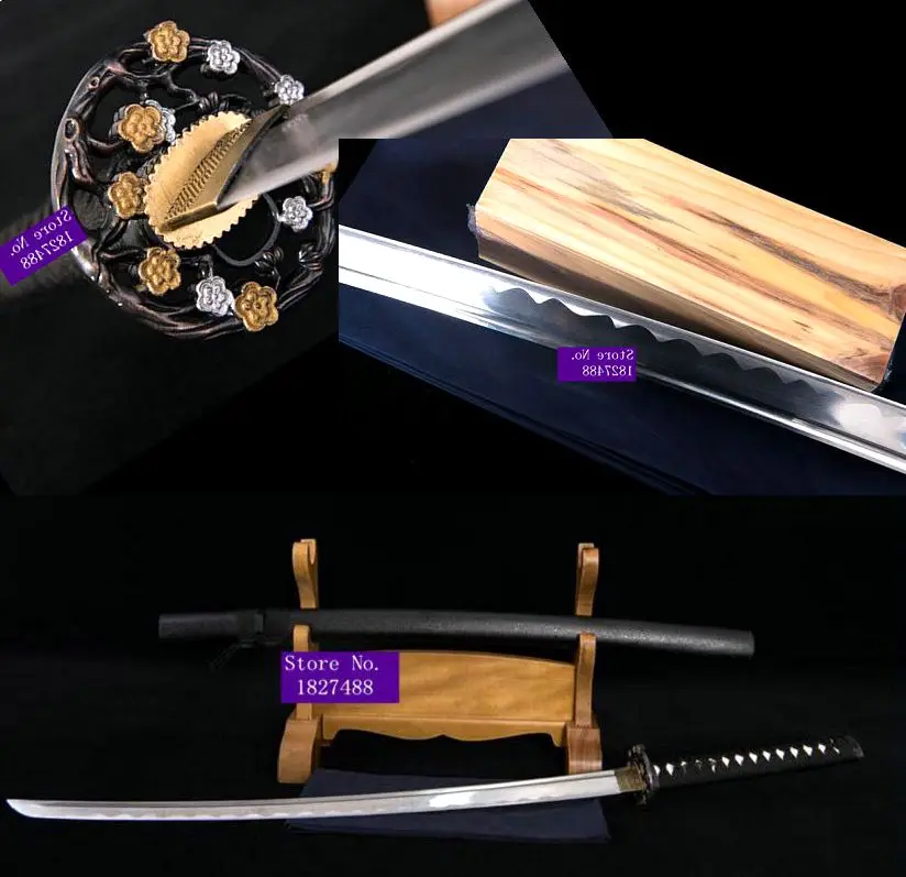 

1095 Carbon steel Full Tang Sharp Blade Kirsite tusba Janpanes Samurai Katana Sword Functional Handmade Forged