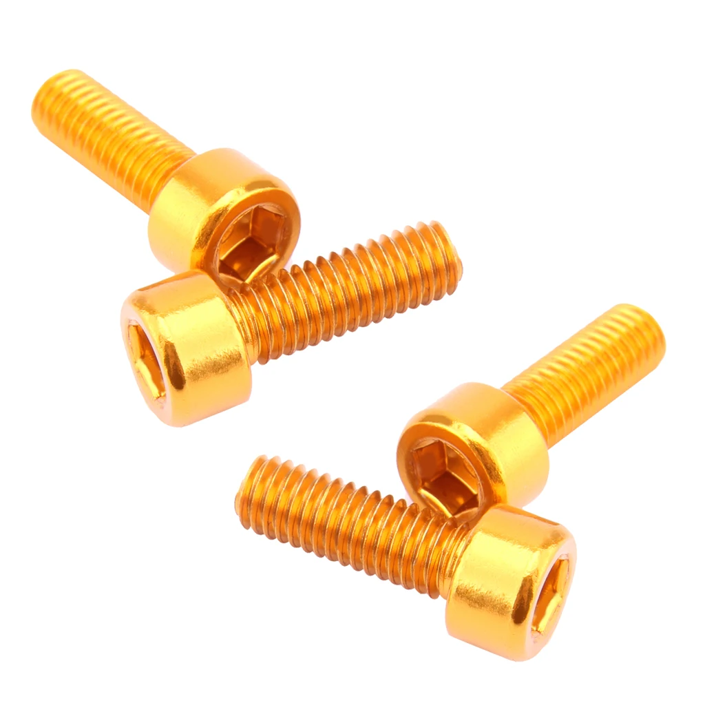 4 Pcs Silver Water Bottle Cage Bolts Holder Screws Hex Socket Screws Aluminum Alloy Screws Bike Repair Accessory
