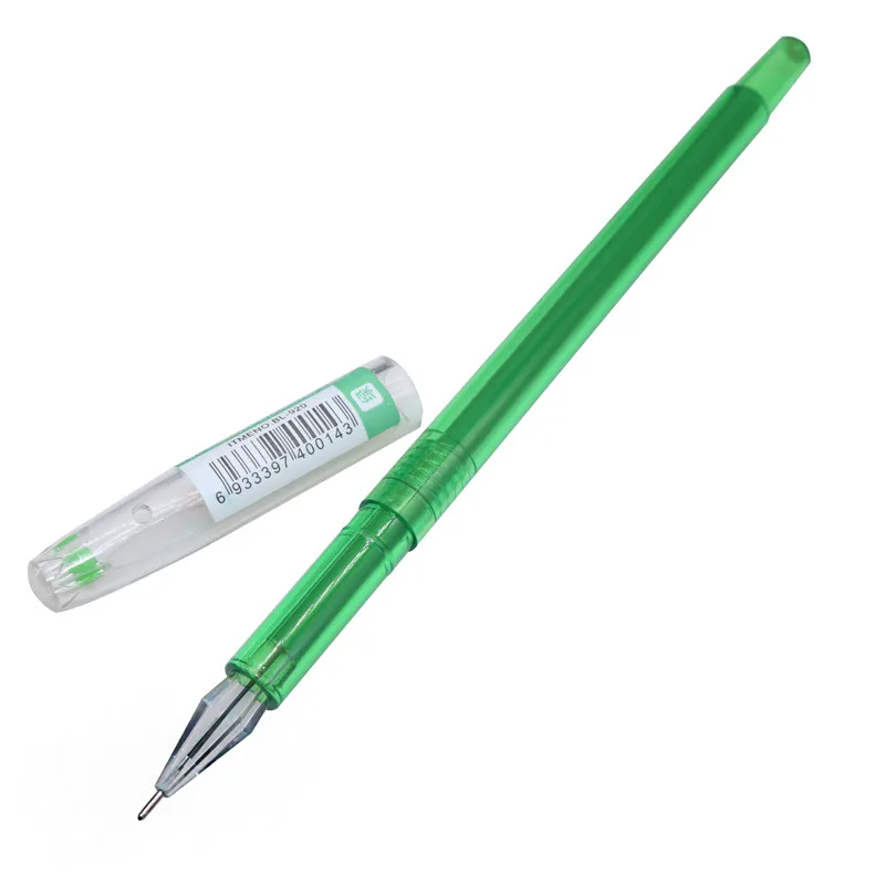 1 шт Студенческая цветная гелевая ручка 0,5 мм Белый Цвет гелевая ручка кристальная ручка 12 цветов Студенческая офисная живопись водная цветная ручка чернила на водной основе - Цвет: Green 1 pcs